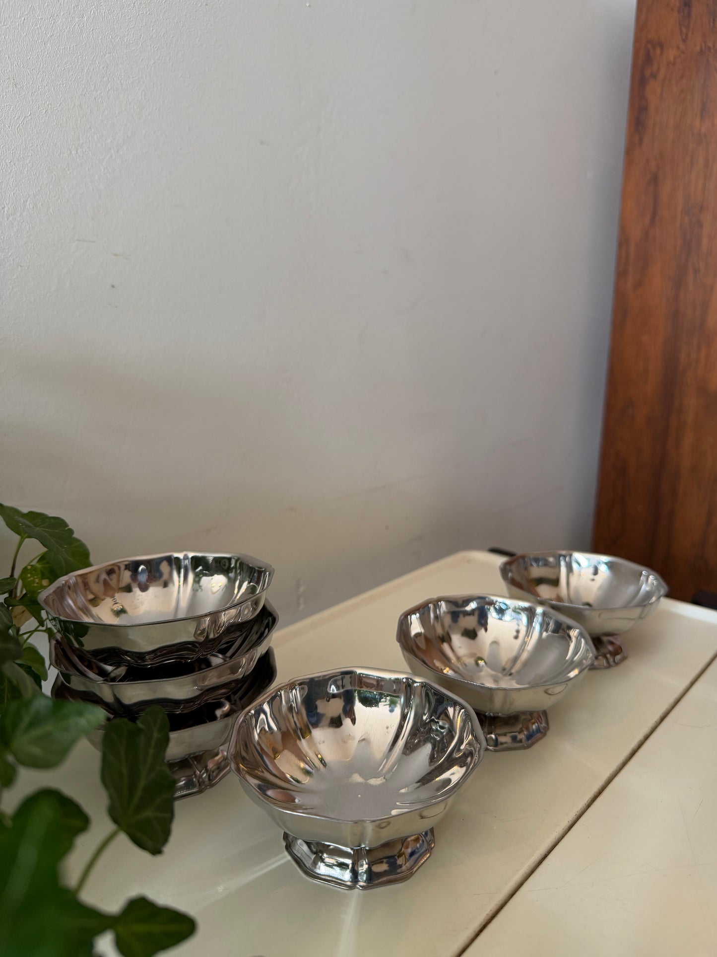Set van 6 Chrome ijscoupes