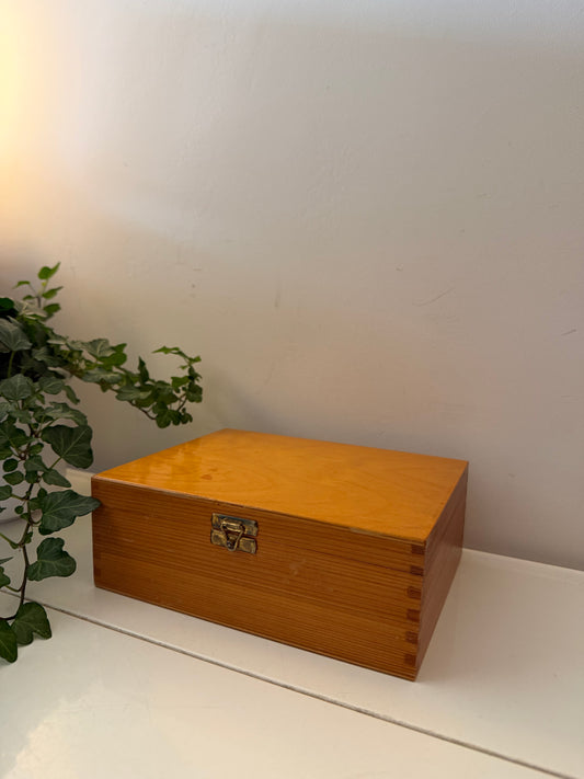 Houten bewaardoos vintage
