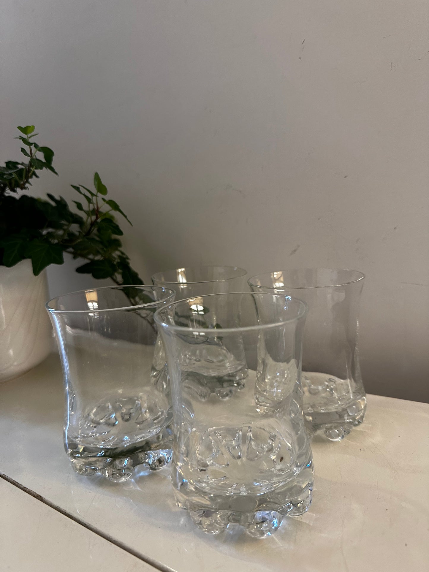 Set van 4 waanzinnig mooie kristallen waterglazen