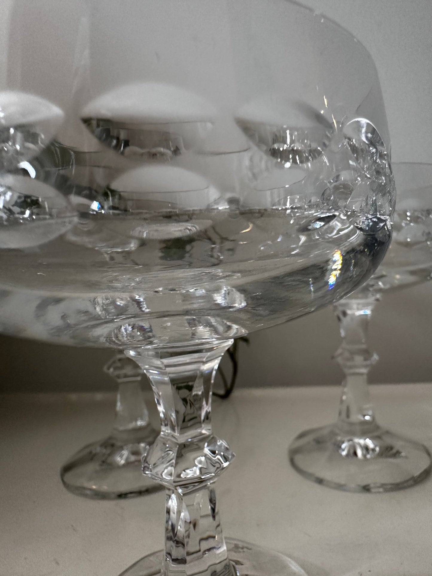 5 delige set coupe champagne glazen kristal