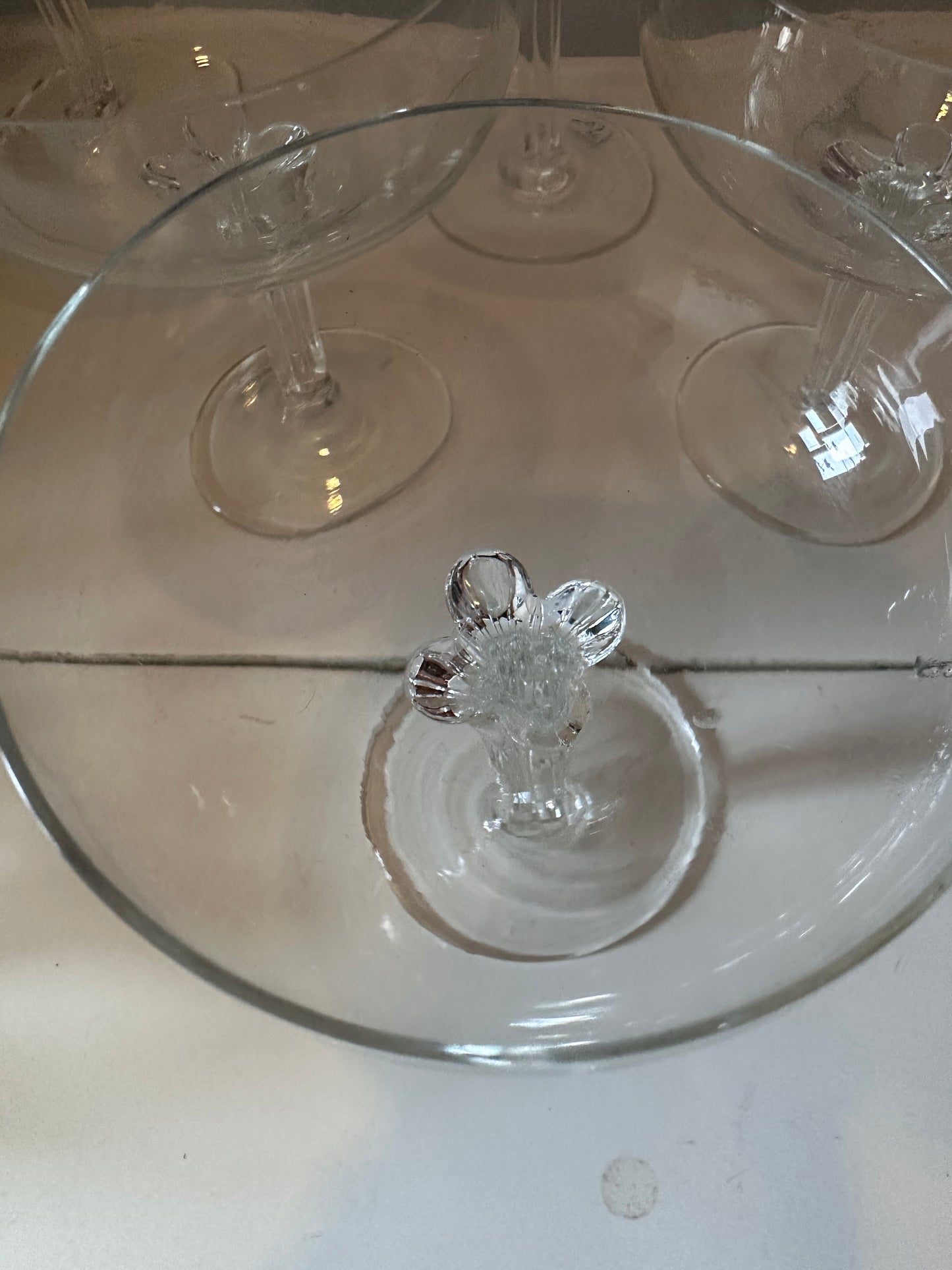 Set van 6 coupe champagne glazen kristal