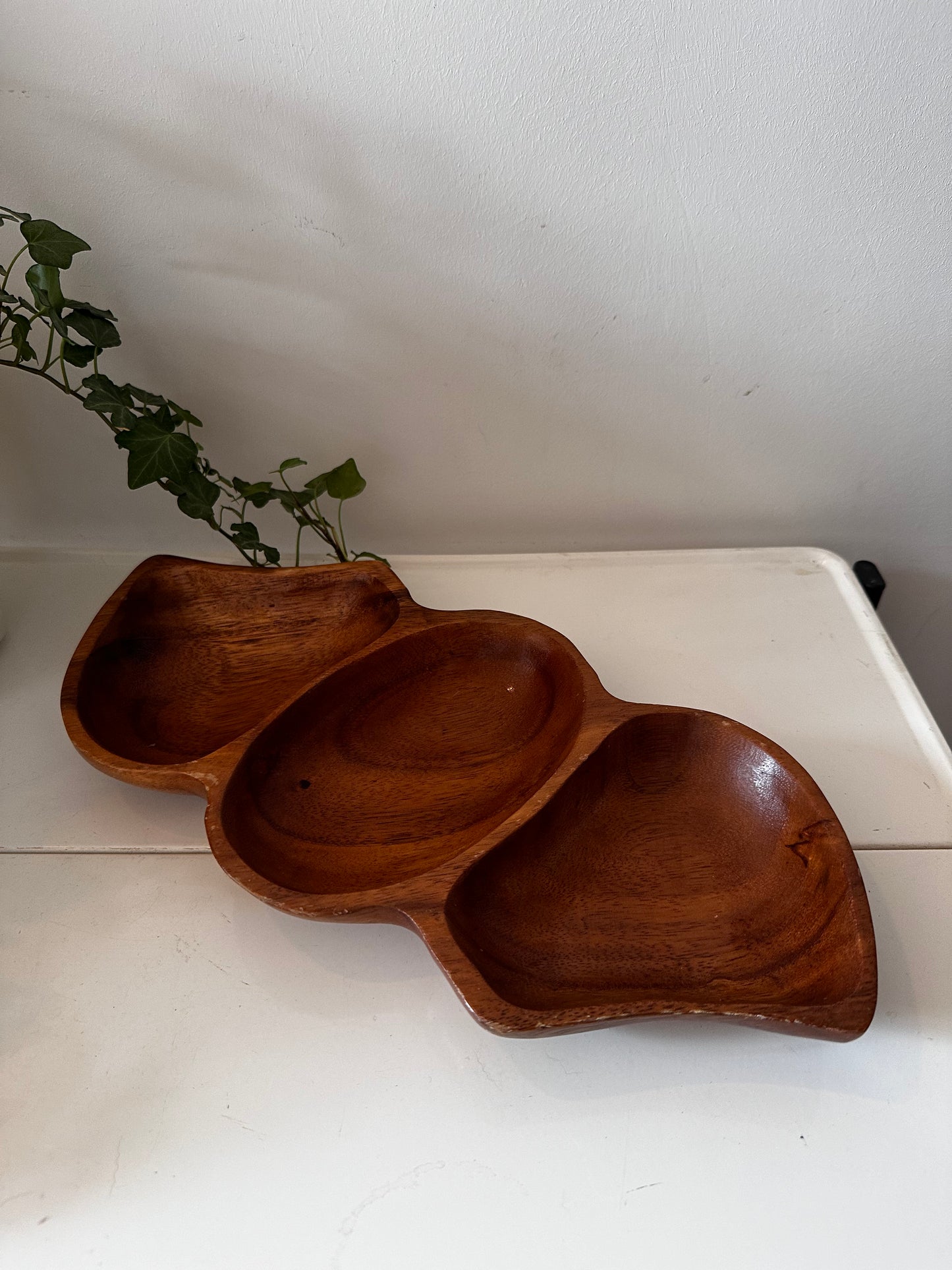 Mid Century teak houten serveerschaal