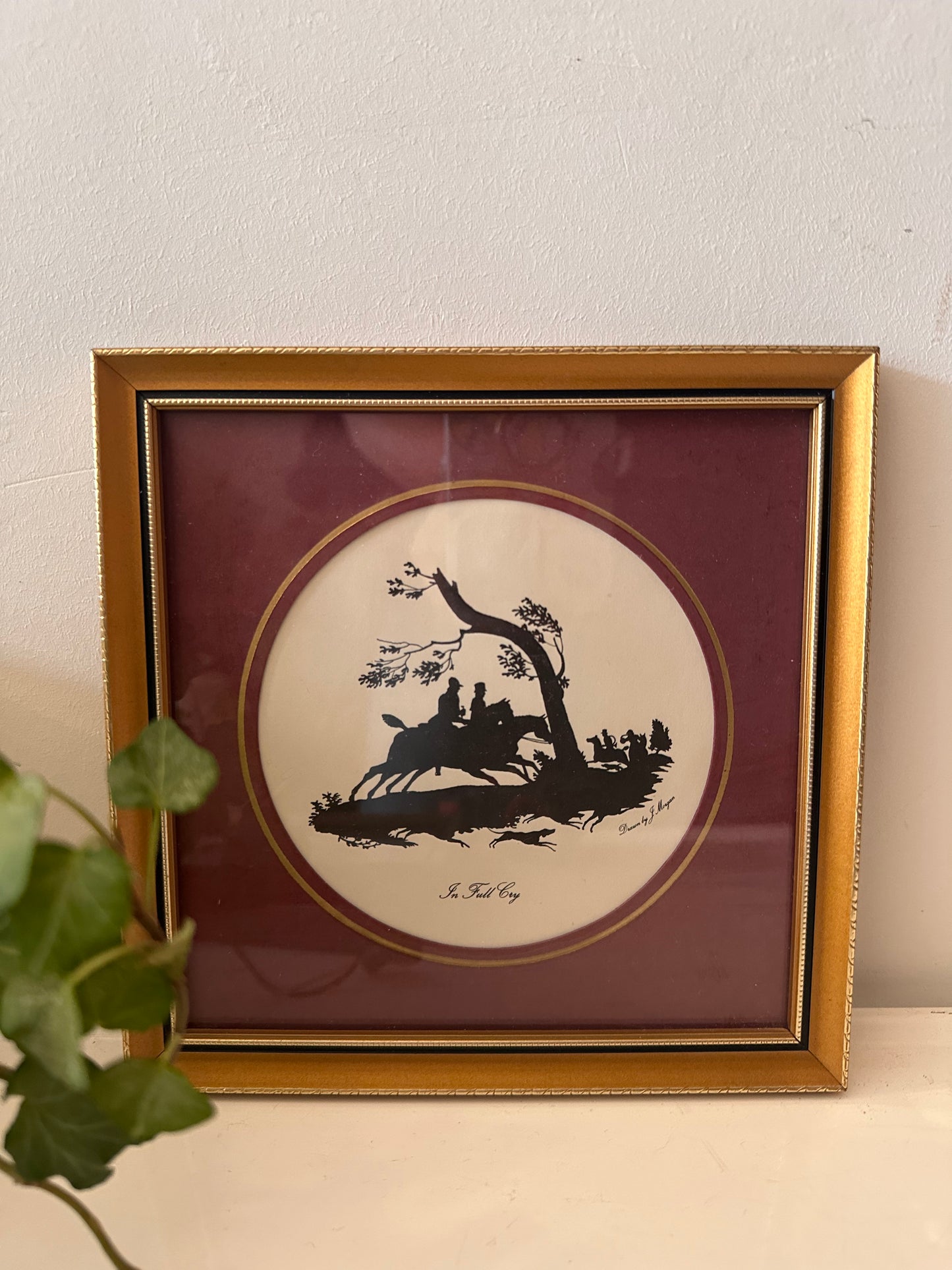 Set van 3 lijstjes met silhouetprint