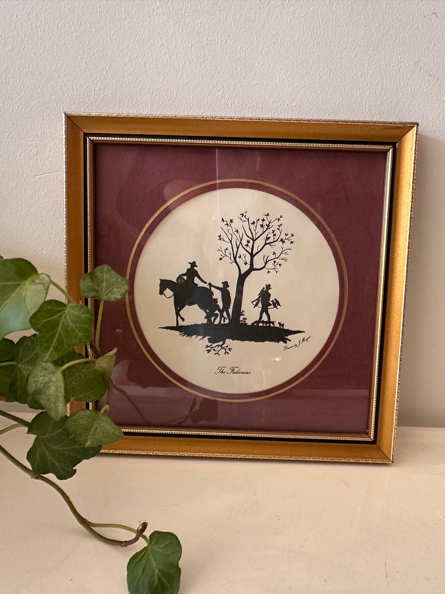 Set van 3 lijstjes met silhouetprint