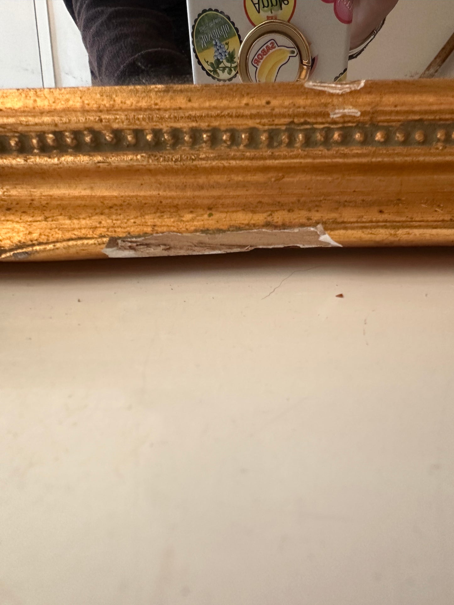 Barok vintage spiegel met goudkleurige lijst