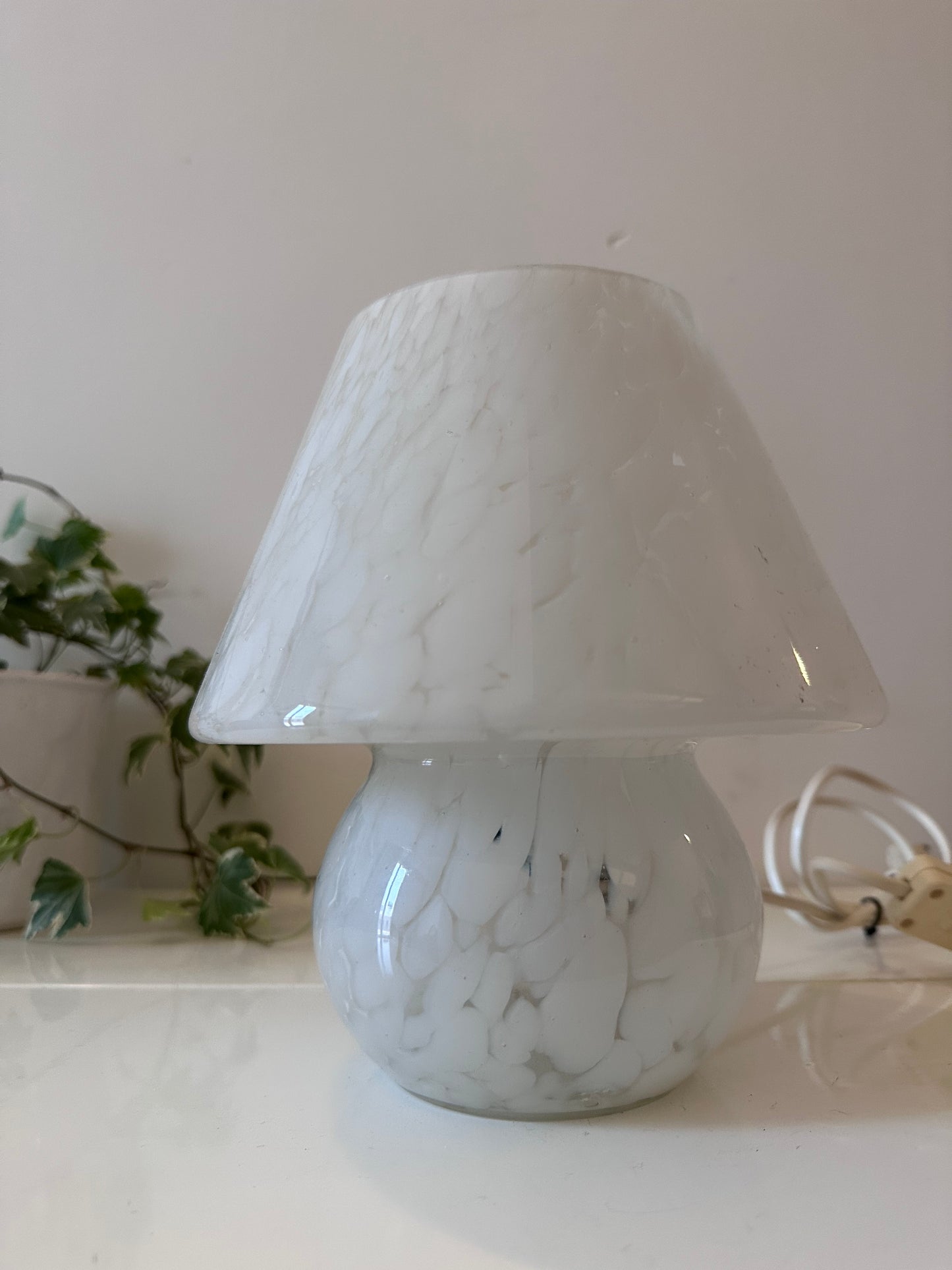 Mushroom Murano glazen lamp vintage italiaans design