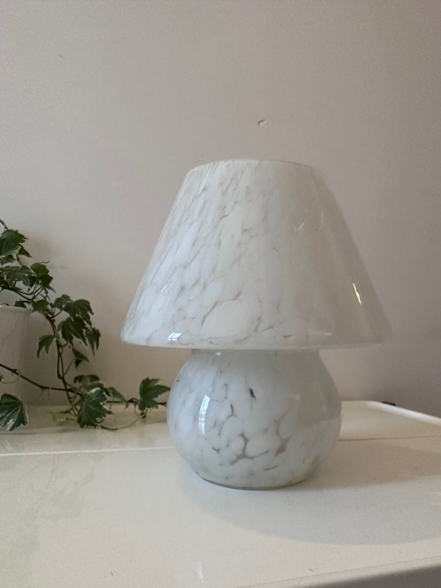 Mushroom Murano glazen lamp vintage italiaans design