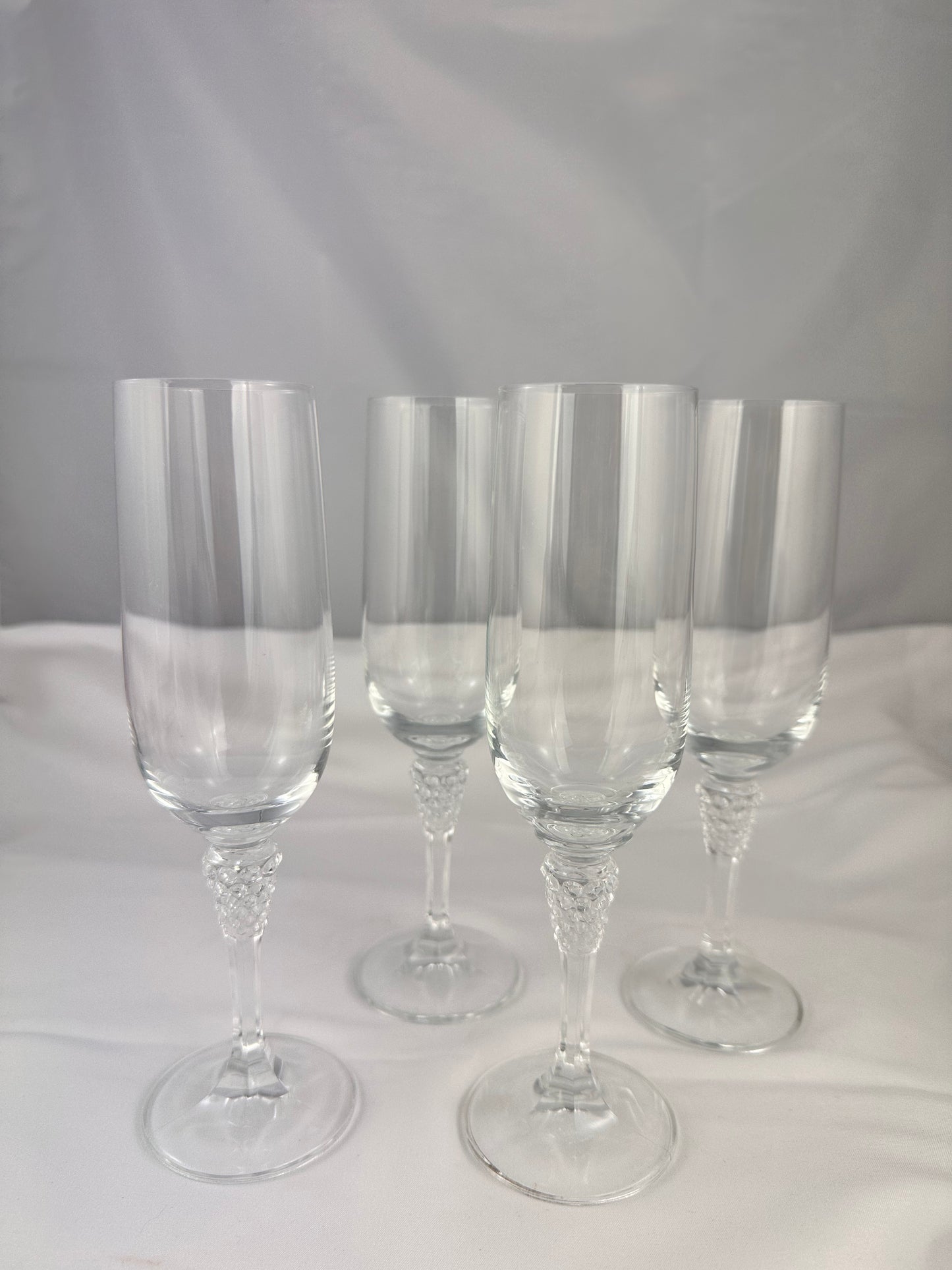 Kristallen champagne glazen vintage