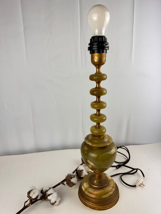 Marmeren lamp met messing