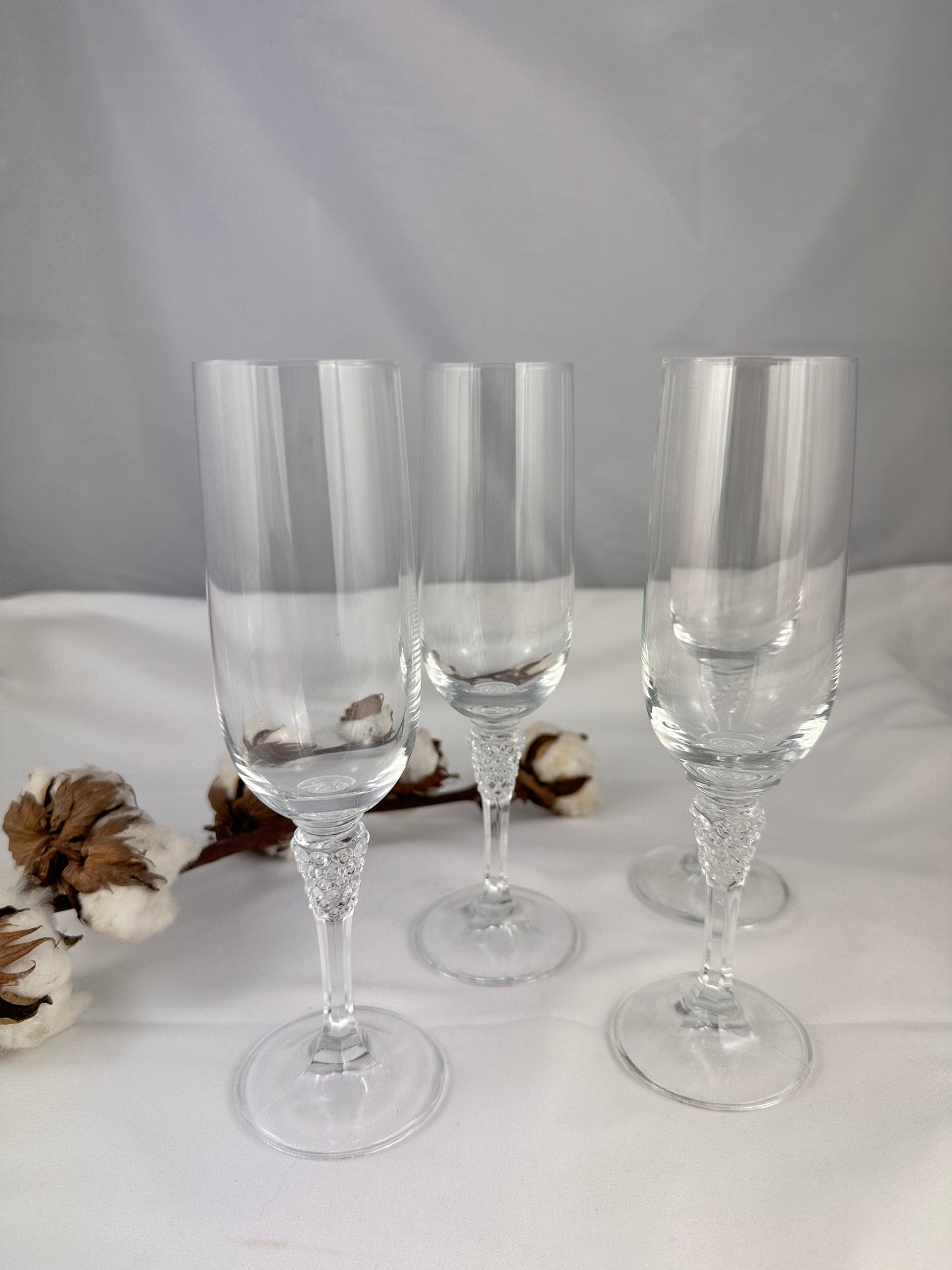 Kristallen champagne glazen vintage