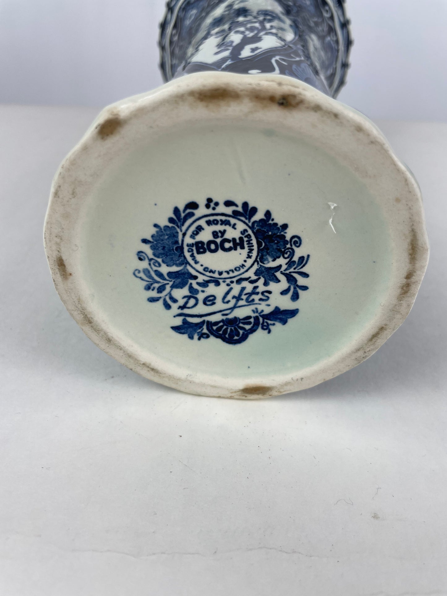 Delfts blauwe trompetvaas