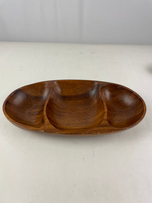 Vintage teakhouten hapjesschaal