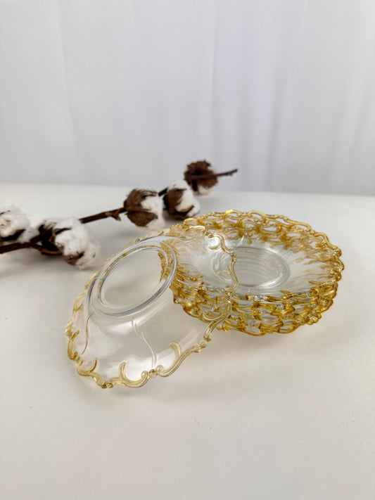 Vintage persglazen schaaltjes