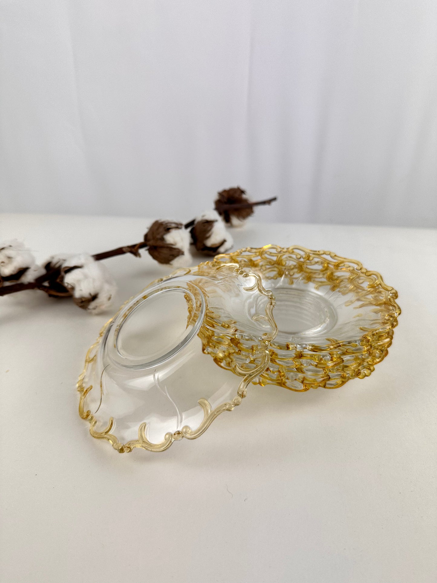 Vintage persglazen schaaltjes