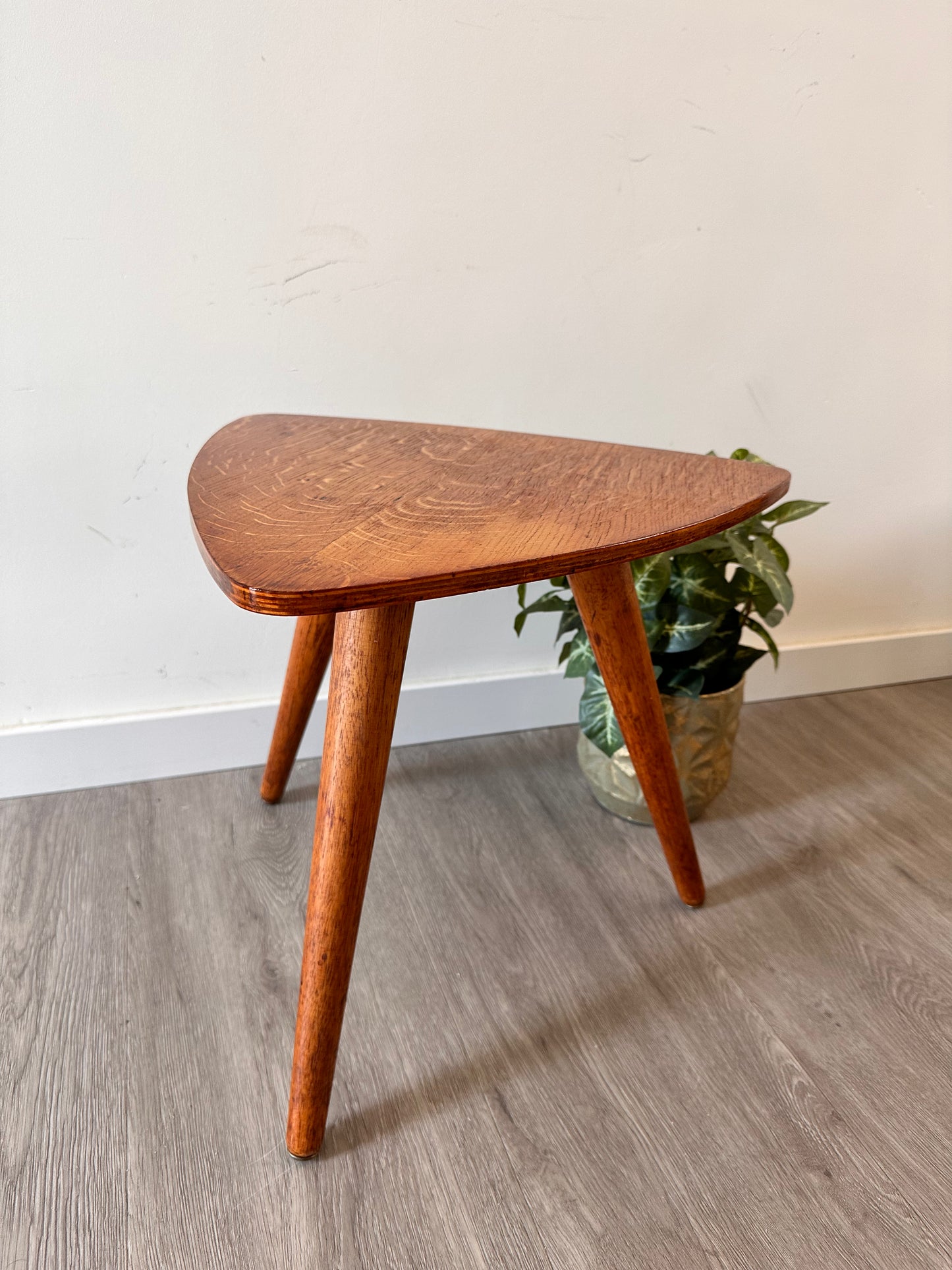 Plantentafeltje hout vintage