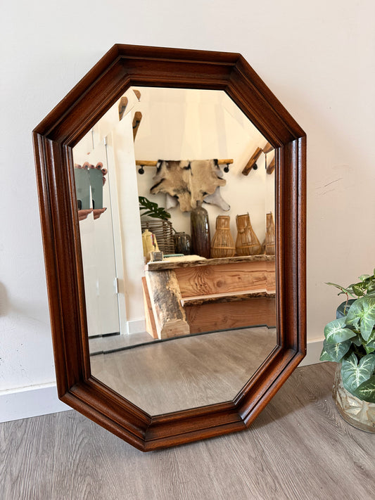 8 kantige facet geslepen spiegel