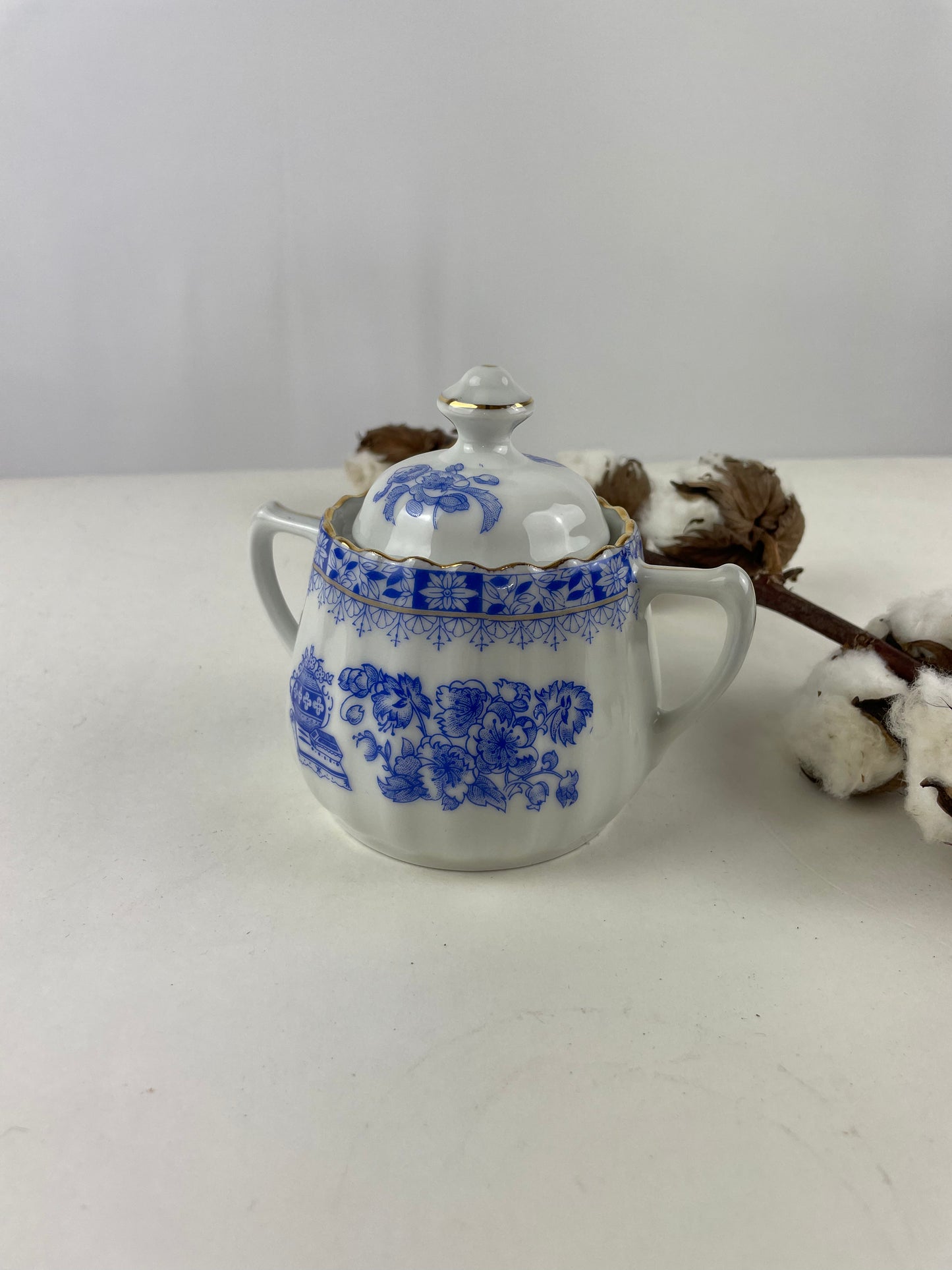 Vintage Suikerpotje Bavaria China Blue