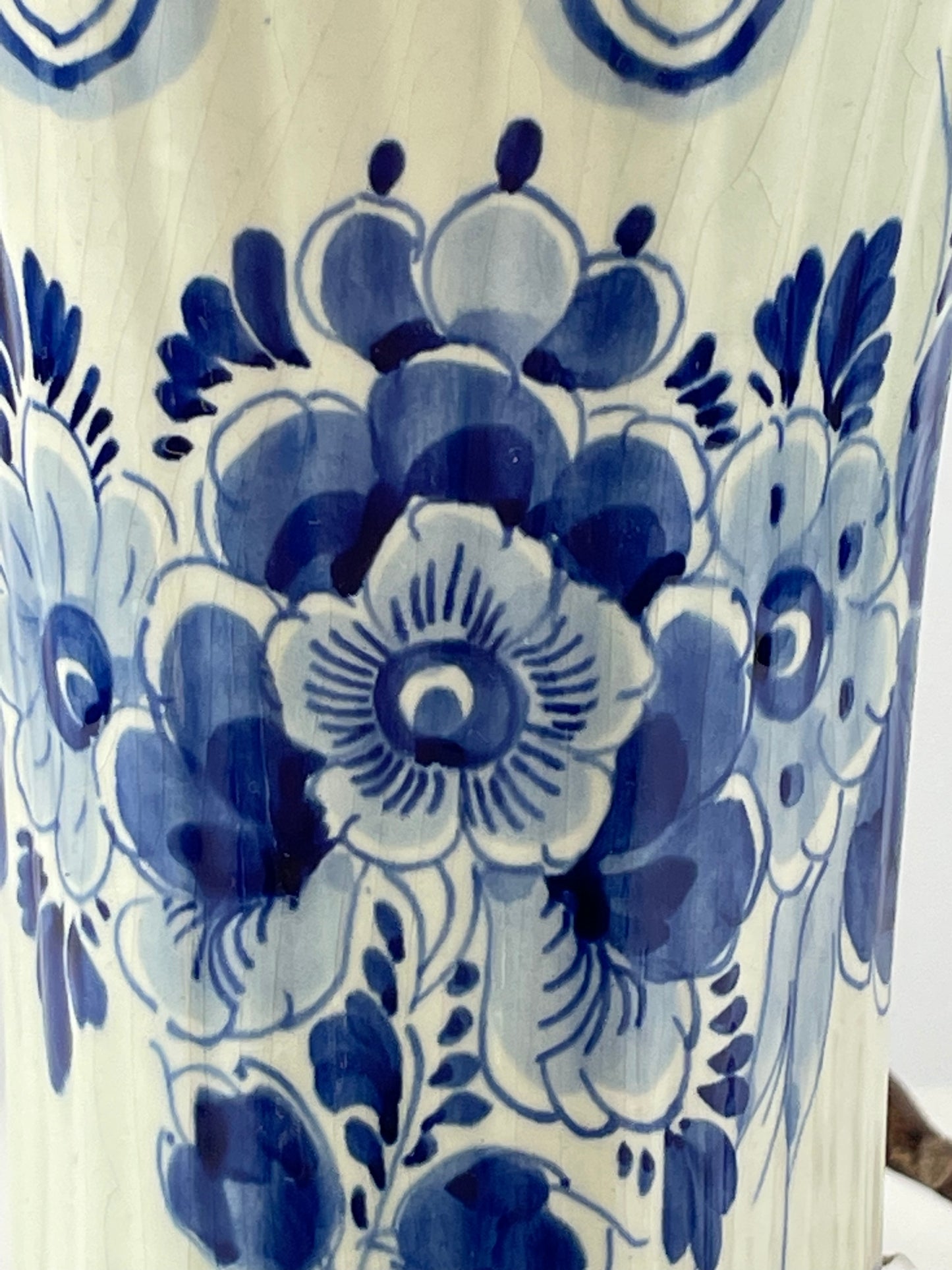 Delfts blauwe trompet vaas