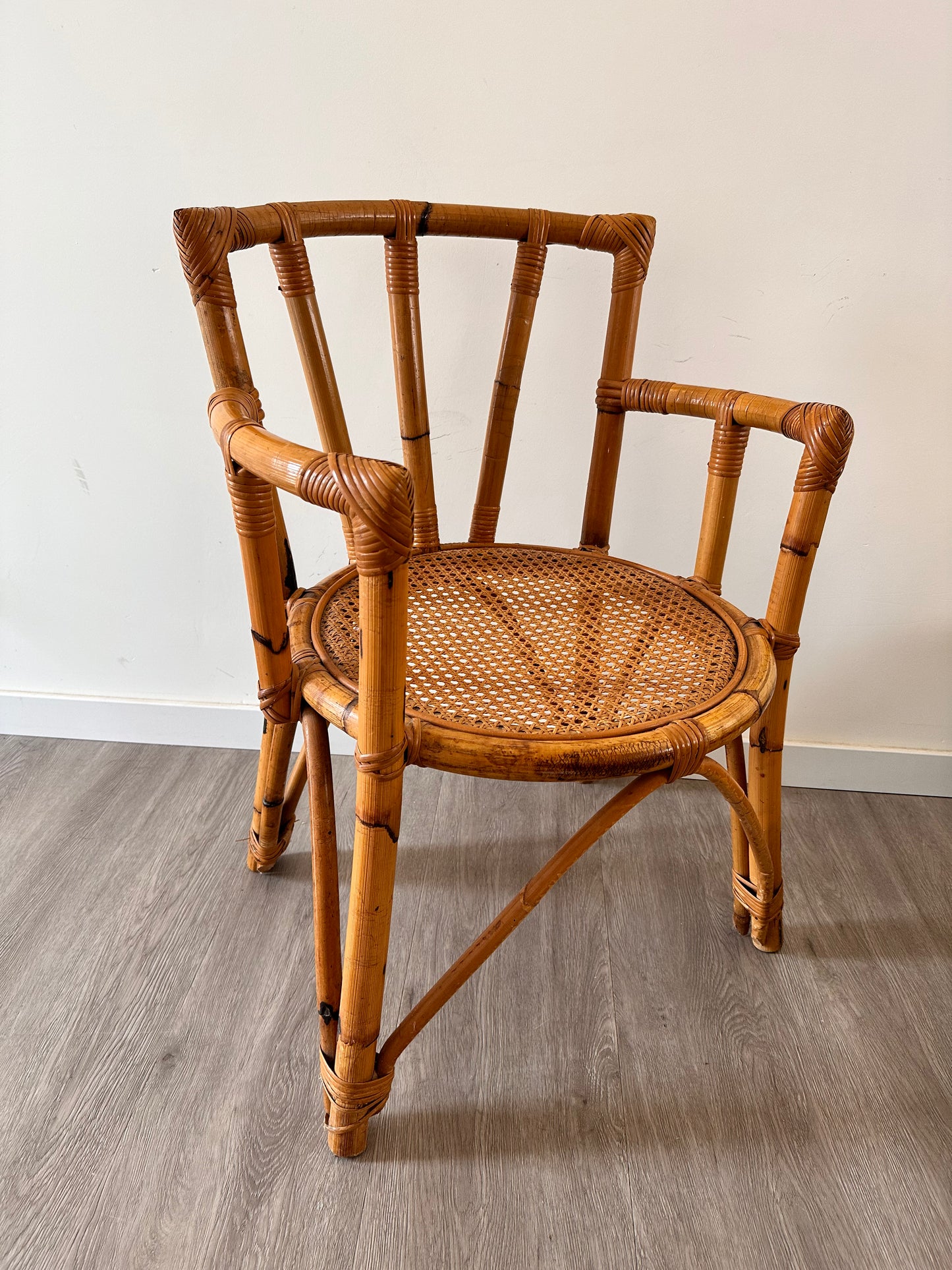 Rotan stoel vintage