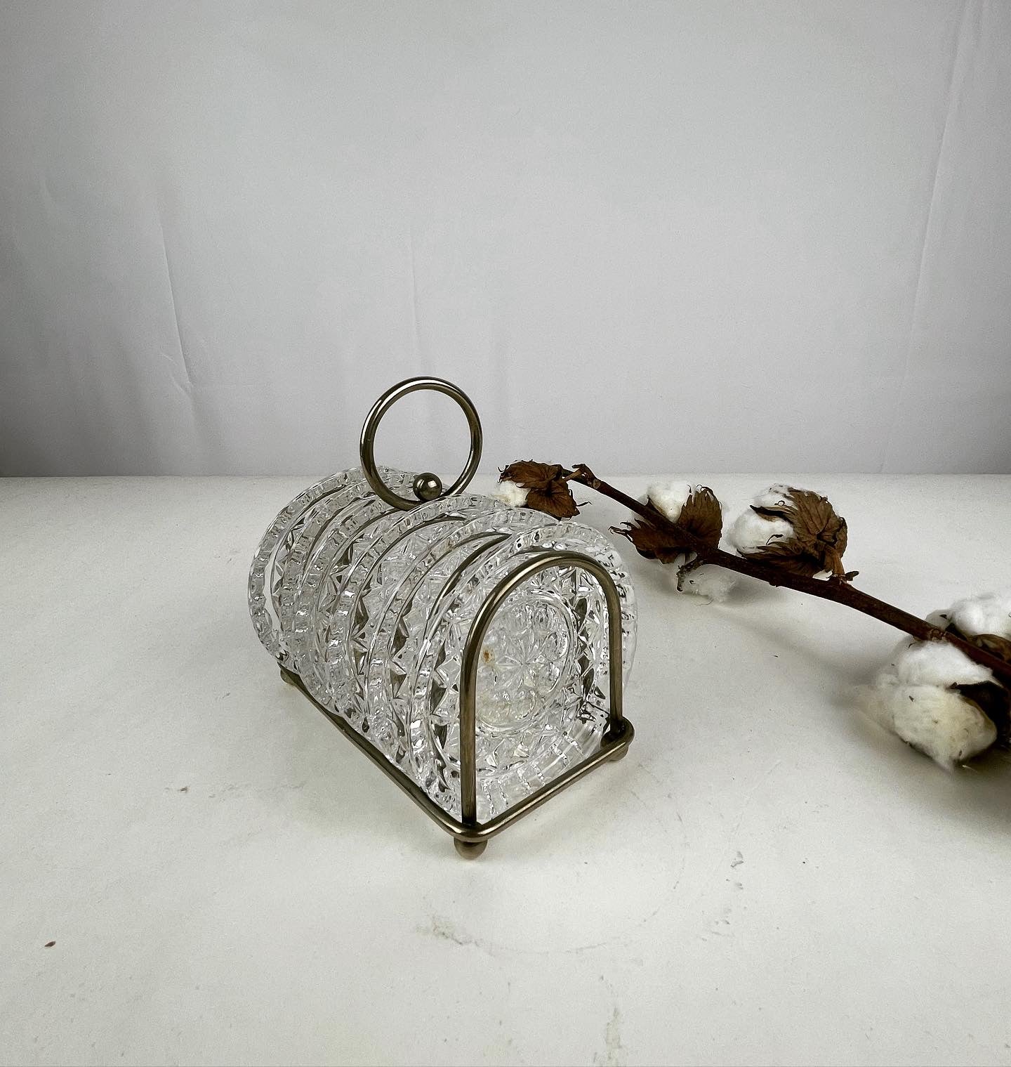 6 Vintage onderzetters in chrome standaard