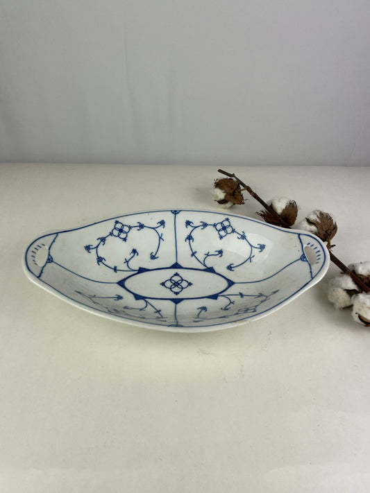 Vintage serveerschaal Blau Saks 1869