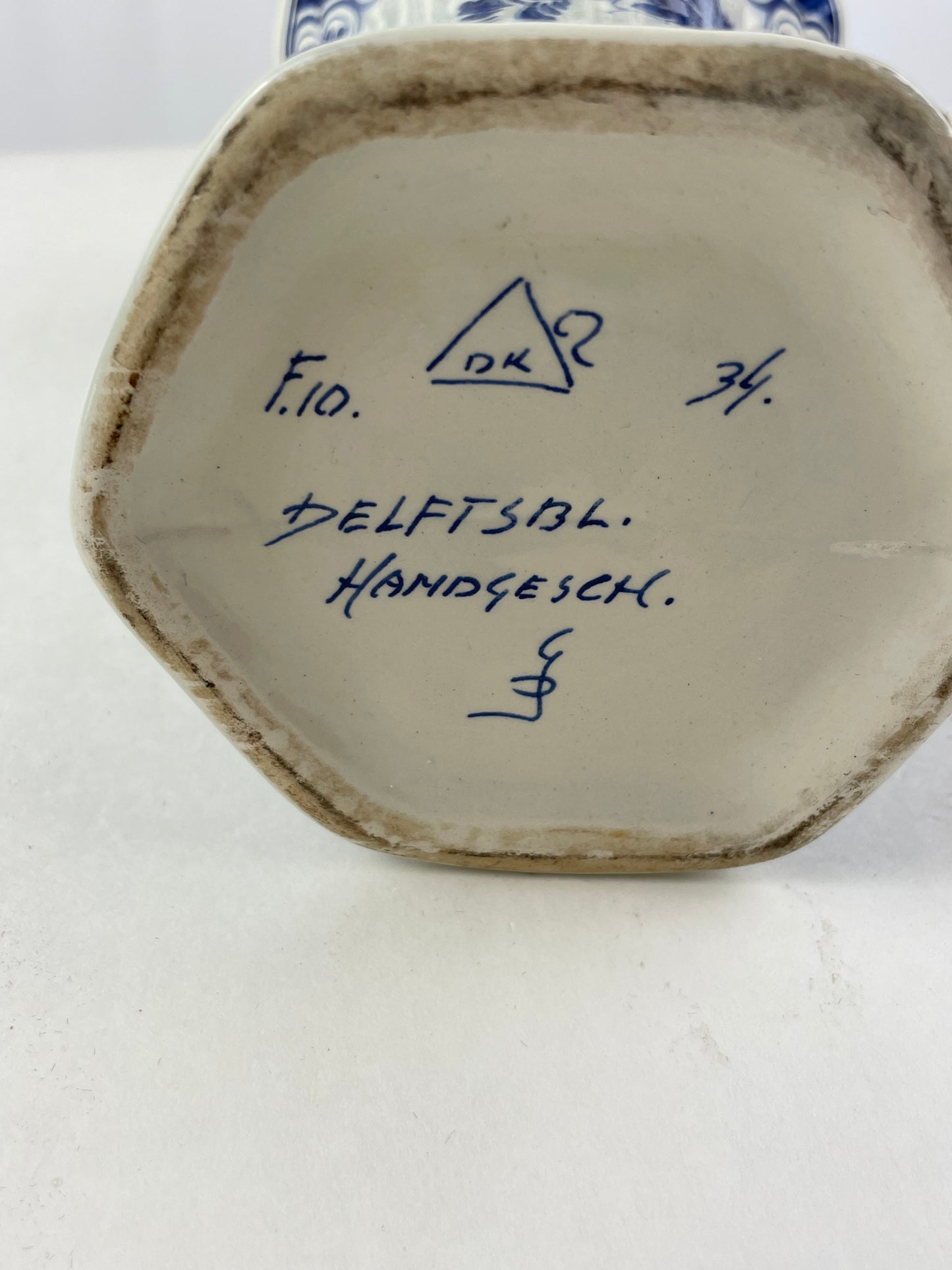 Delfts blauwe trompet vaas