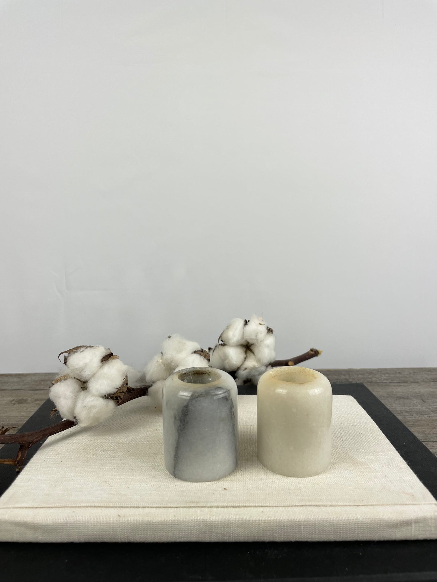 Kandelaars - Onyx -  Vintage